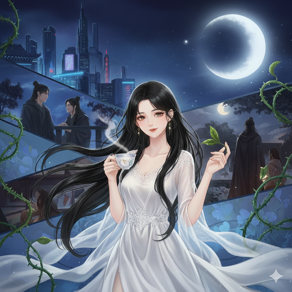 Trà Xanh Ánh Trăng Trắng